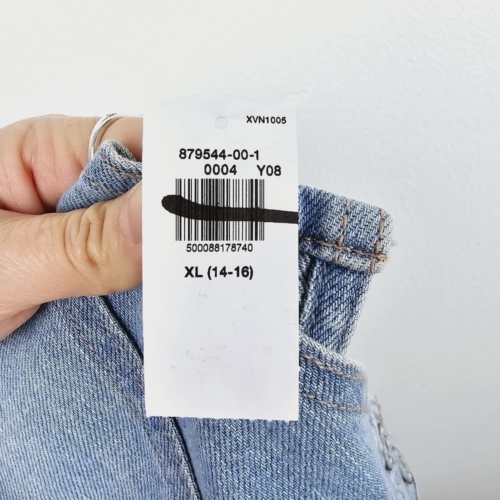 Old Navy #879544 Denim Shortalls for Girls NWT, size XL (14-16)